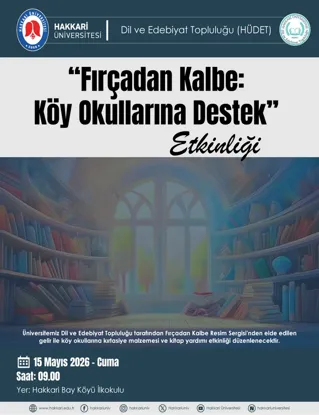 Kütüphane eğitim etkinliği afişi